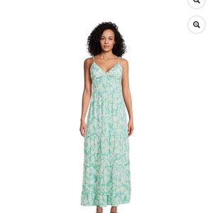 No Boundaries Beautiful Tropical Knot Front Maxi Dress